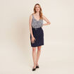 Blouse bretelles fines bleu femme