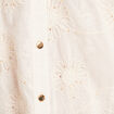 Blouse col tunisien manches 3/4 ecru femme