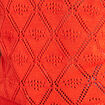 Pull droit court manches courtes orange fonc&eacute; femme