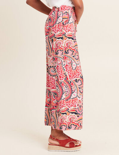 Pantalon fluide 7/8ème multicolore femme