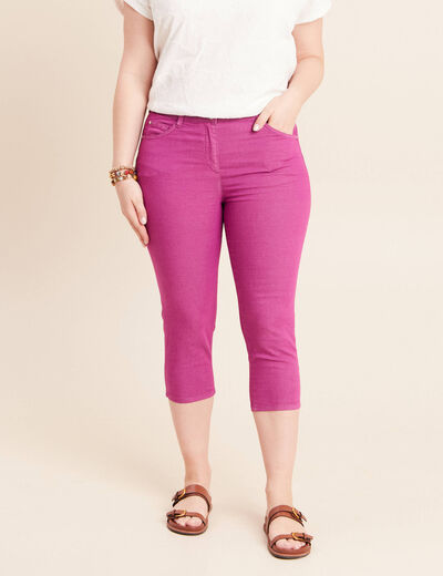 Pantacourt magique Le L&eacute;ger coupe droite violet femme