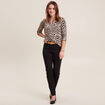 T-shirt manches 3/4 sable femme