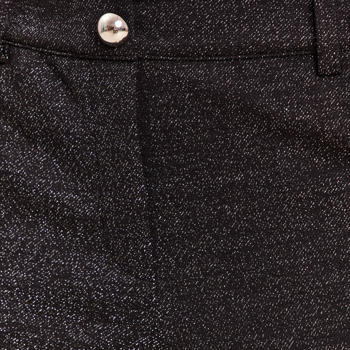 Pantalon large &agrave; paillettes noir femme
