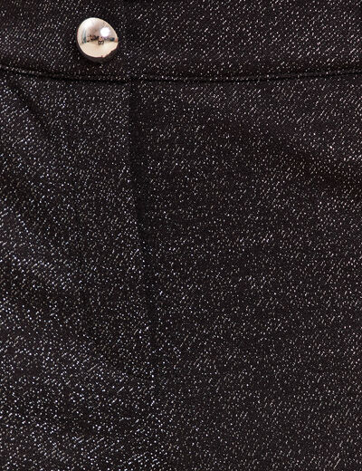 Pantalon large &agrave; paillettes noir femme