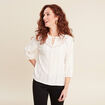 Blouse manches 3/4 ecru femme