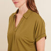 T-shirt manches courtes vert kaki femme