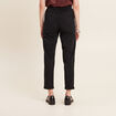 Pantalon coupe droite à coulisse noir femme