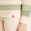 Pull manches longues vert femme