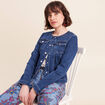 Veste r&eacute;versible cintr&eacute;e en jean bleu femme