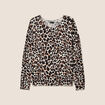 Pull manches longues bleu gris femme