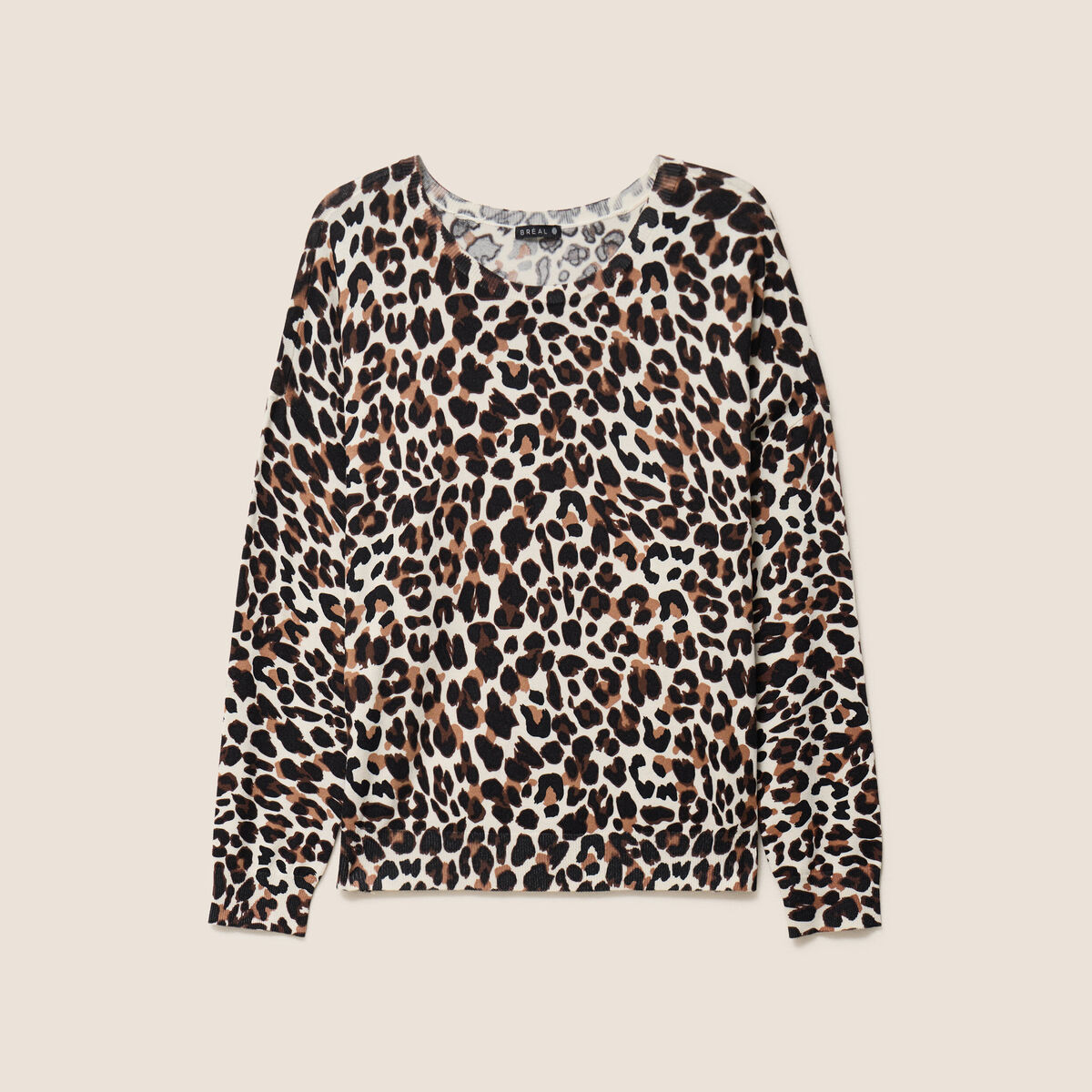 Pull manches longues bleu gris femme