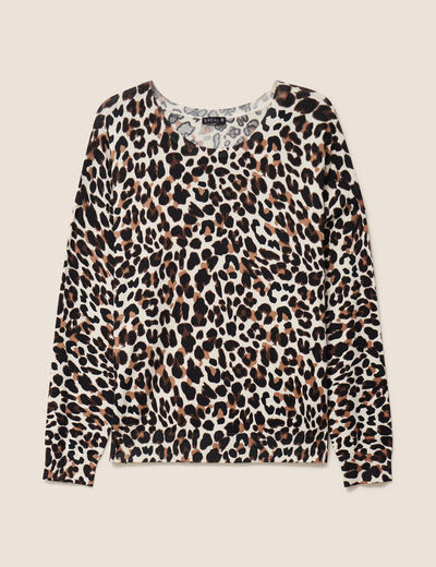 Pull manches longues bleu gris femme