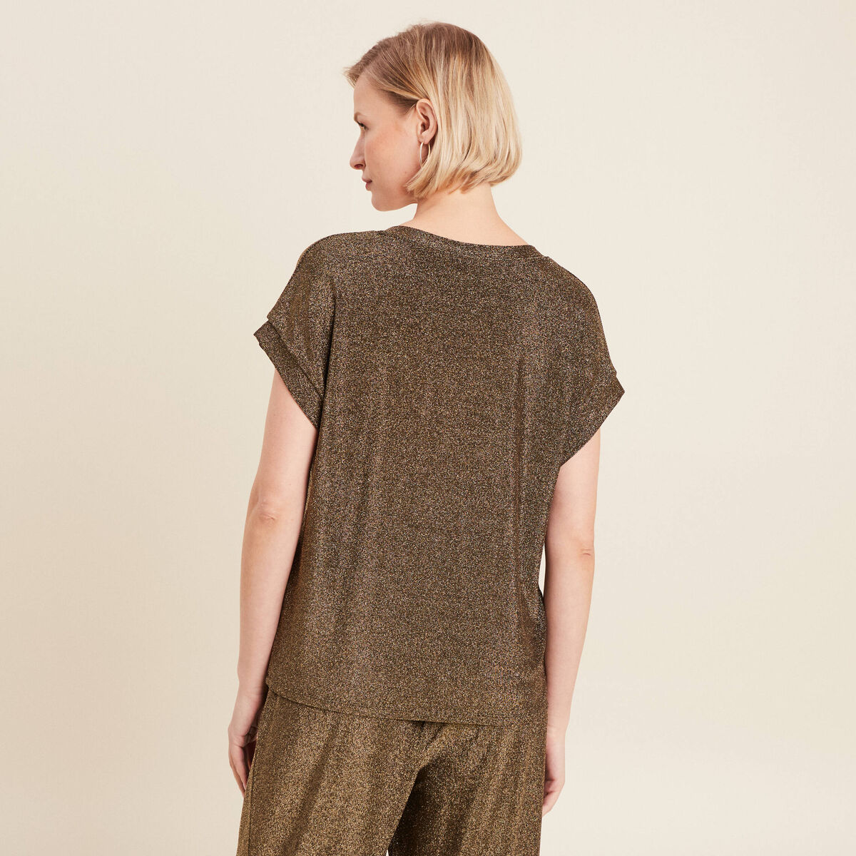 T-shirt manches courtes camel femme