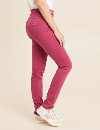 Jean magique ajusté taille standard vieux rose femme