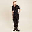 Combinaison pantalon en jean noir femme