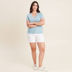 T-shirt manches courtes bleu gris femme