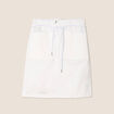 Jupe droite r&eacute;versible blanc femme