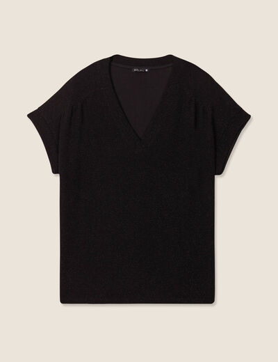 T-shirt manches courtes noir femme