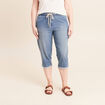Pantacourt coupe mom denim double stone femme