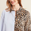 Chemise manches longues marron clair femme