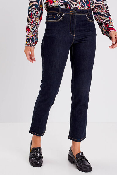 Jean 7/8ème denim brut femme