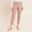 Pantalon coupe mom 7/8&egrave;me taupe femme