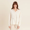 Chemise avec sequins ecru femme