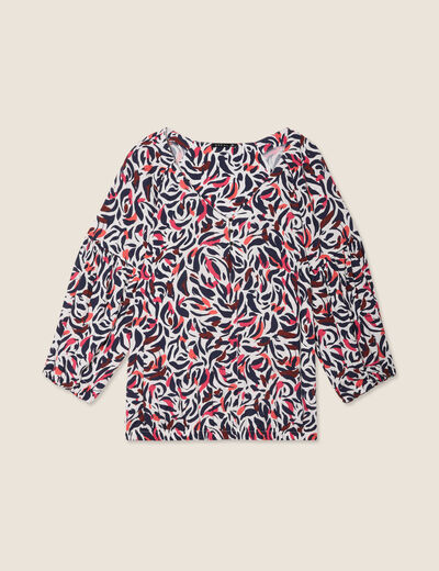 Blouse manches 3/4 rose femme