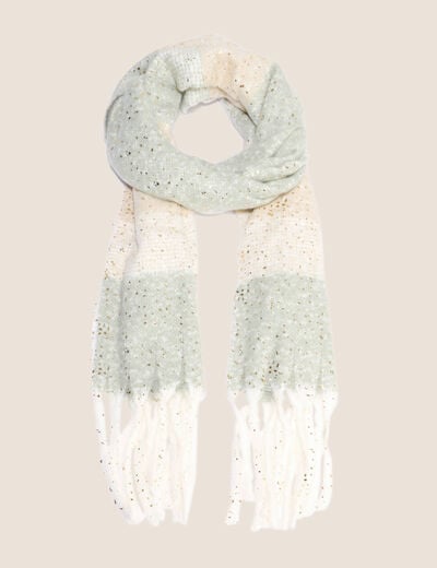 Echarpe Plaid vert pastel femme