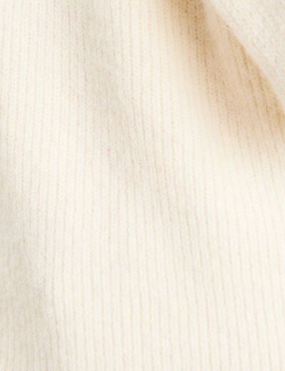 Pull manches boutonn&eacute;es jaune pastel femme