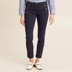 Pantalon ajusté 7/8ème bleu marine femme