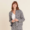 Veste ouverte doublée bleu marine femme