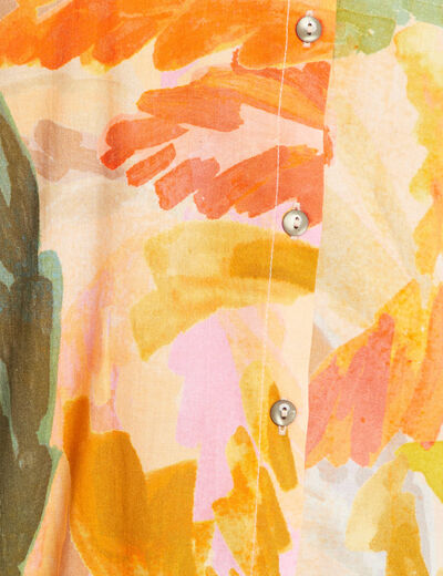 Chemise sans manches en coton multicolore femme