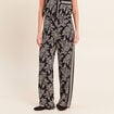 Pantalon fluide coupe large noir femme