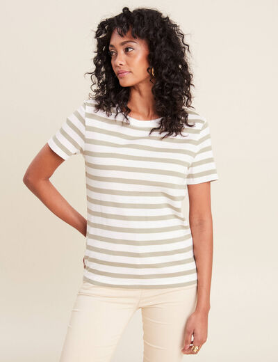 T-shirt manches courtes vert femme