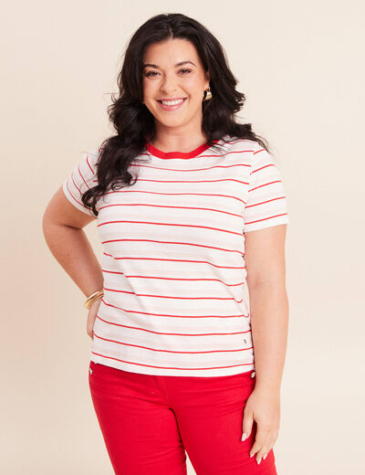 T-shirt manches courtes rose femme