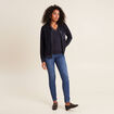 T-shirt thermo-douceur manches longues bleu foncé femme