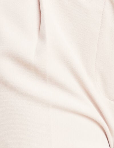 Pantalon taille haute en velours sable femme