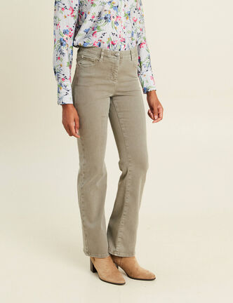 Jean magique L'Unique coupe bootcut vert kaki femme