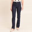 Jean coupe droite taille haute denim brut femme