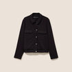 Veste bas resserr&eacute; manches longues noir femme