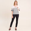 Pull col v noir femme