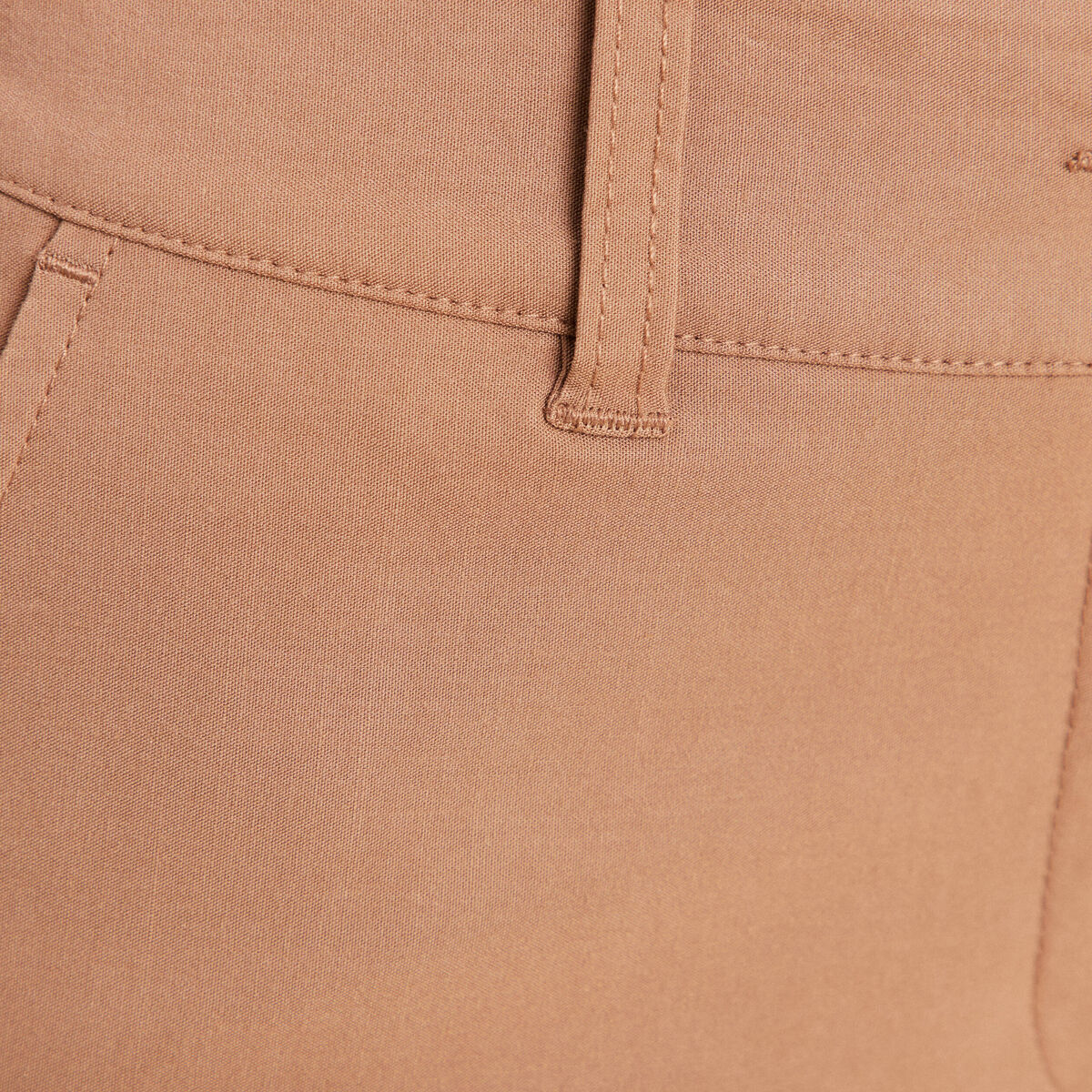 Pantalon large 7/8ème marron femme
