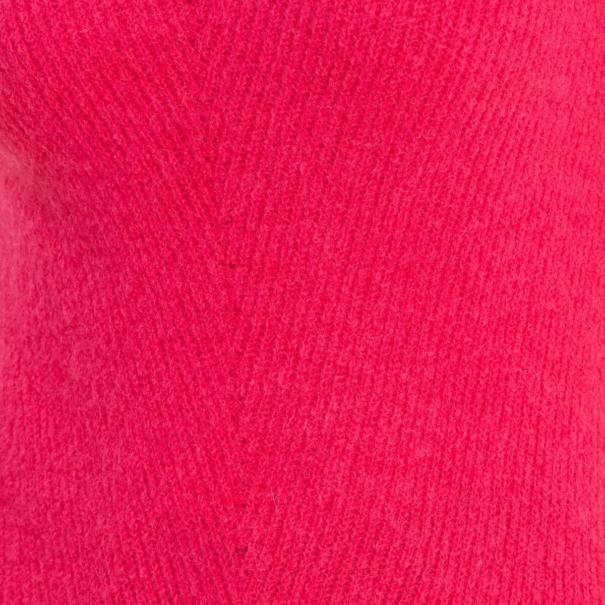 Pull col v rose femme