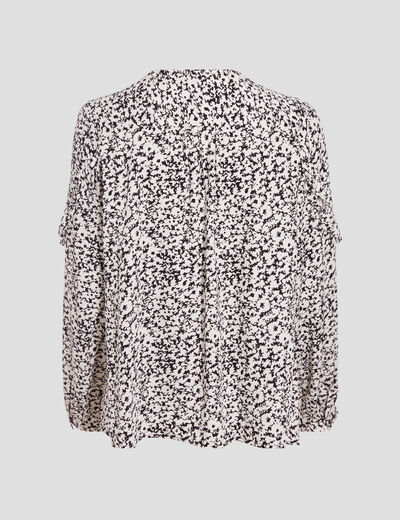 Blouse manches longues ecru femme