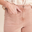 Jean bootcut taille haute marron clair femme
