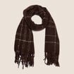 &Eacute;charpe fluide marron fonc&eacute; femme