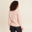 Pull col tunisien manches longues vieux rose femme