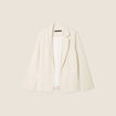 Veste tailleur cintr&eacute;e ecru femme