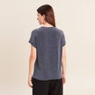 T-shirt manches courtes bleu marine femme